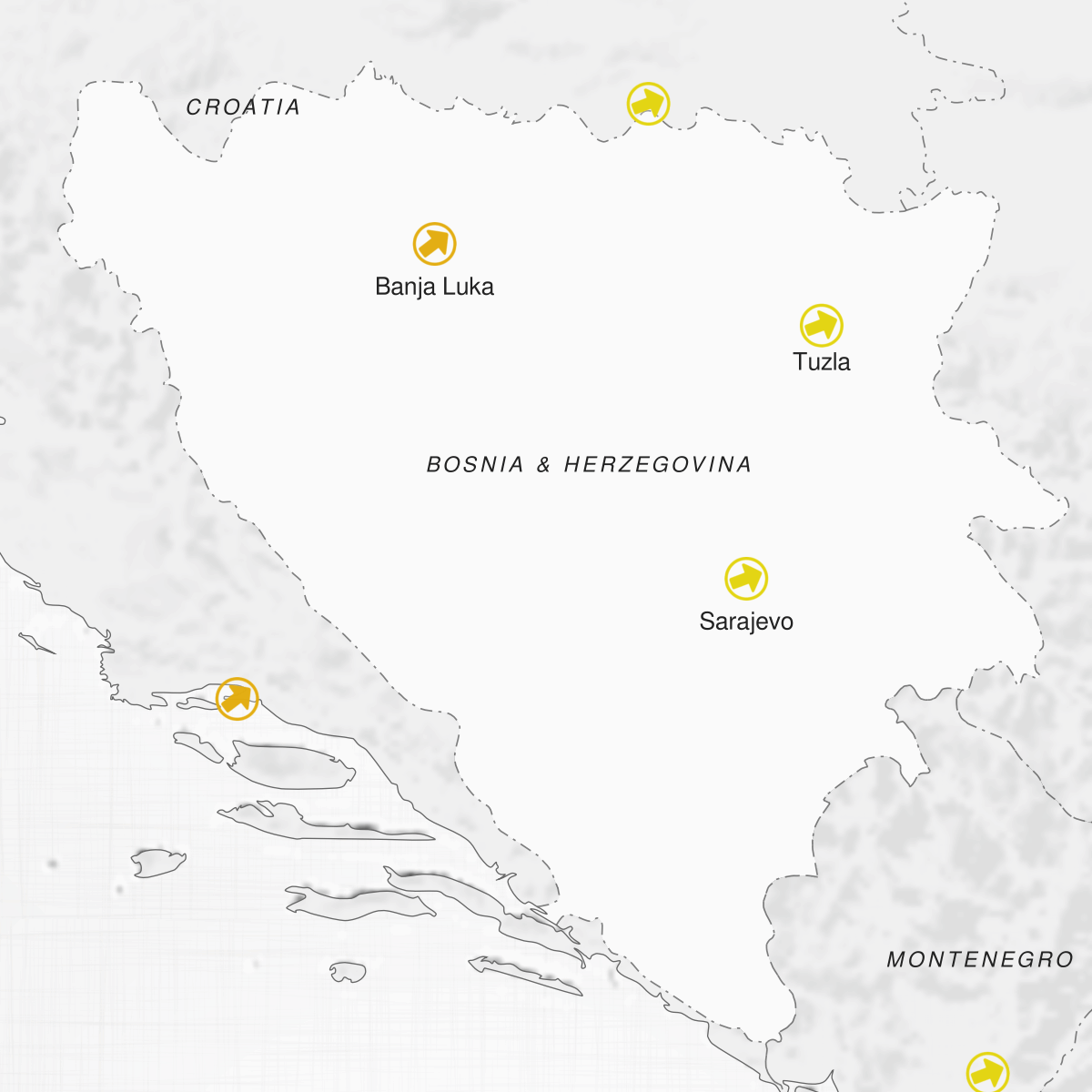 Cities of Bosnia &amp; Herzegovina